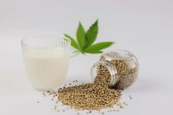 hemp milk and hemp seeds