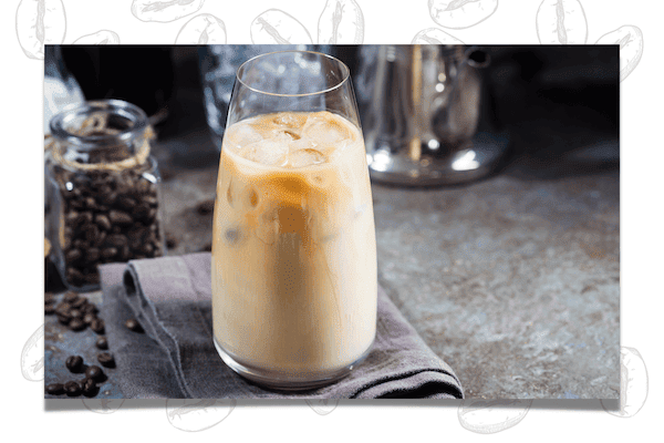 Iced coffee with milk