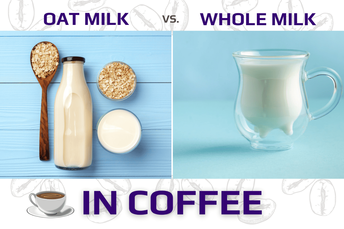 Oat milk vs whole milk in coffee