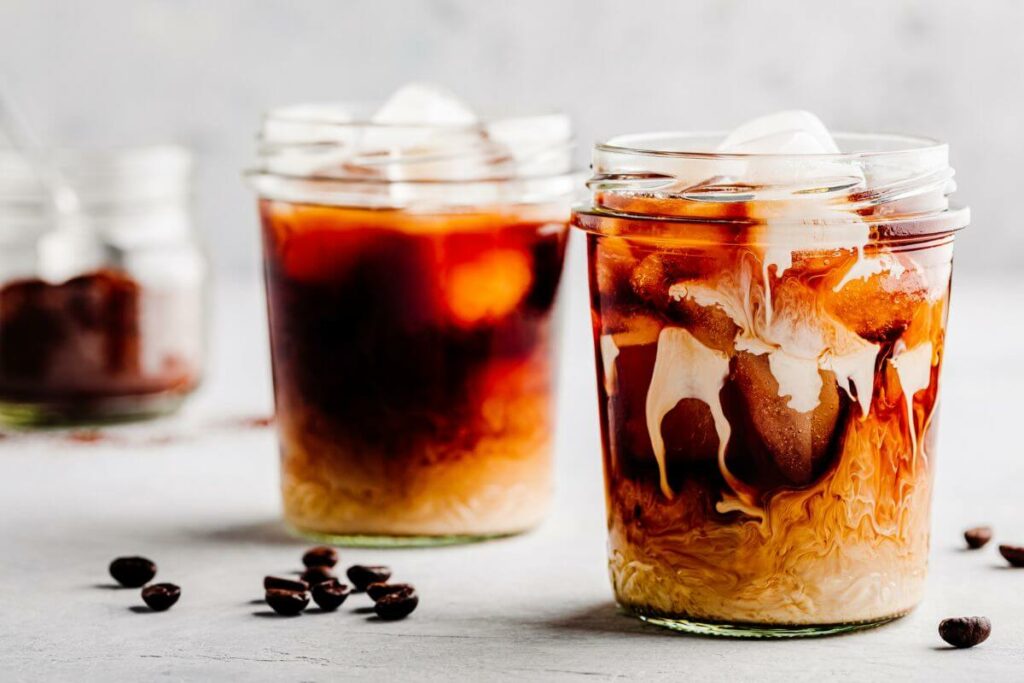 iced coffee with almond milk